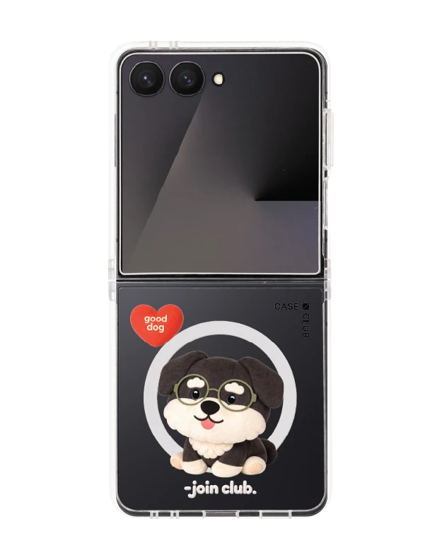 samsung galaxy z flip 7 clear magsafe join the club heartful schnauzer
