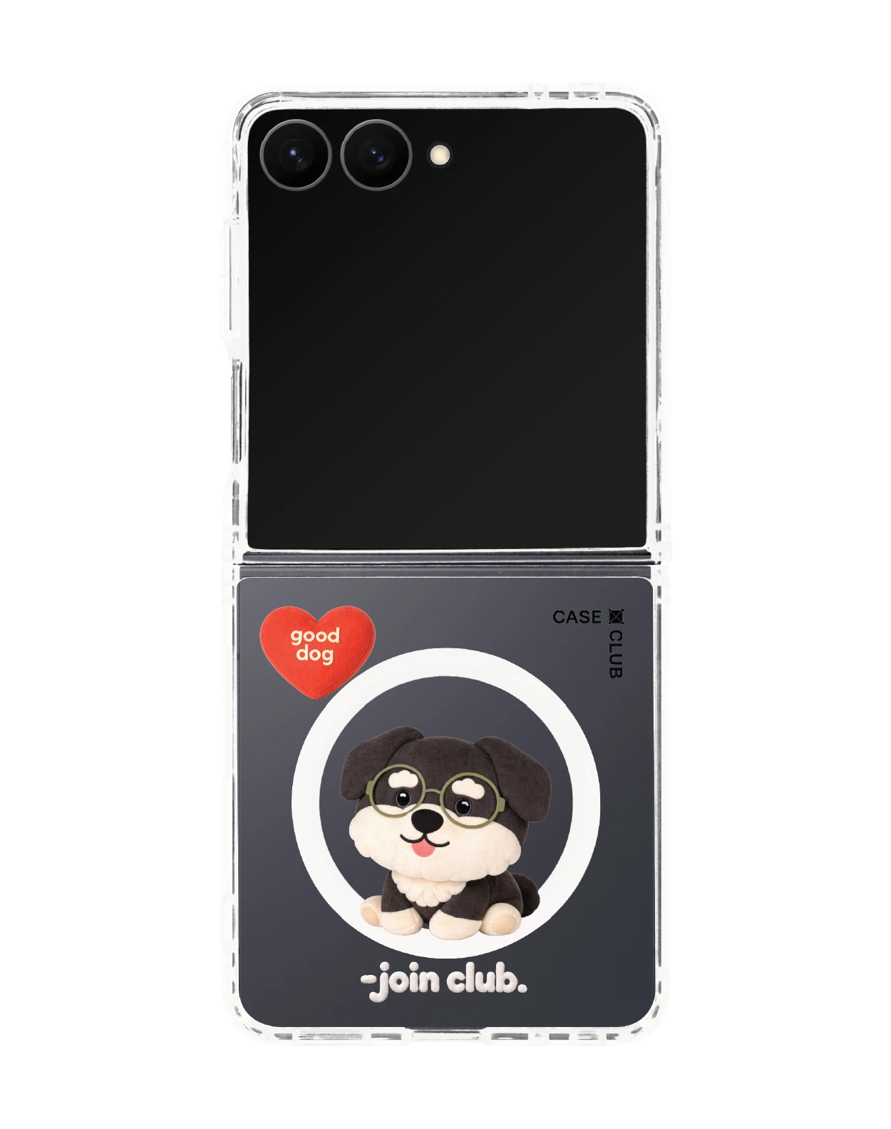 samsung galaxy z flip 8 clear magsafe join the club heartful schnauzer