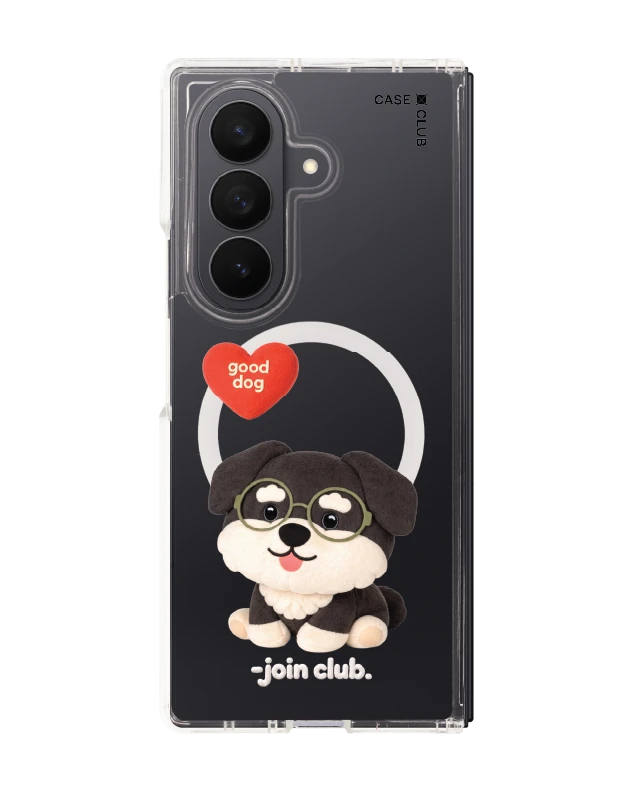 samsung galaxy z fold 7 clear magsafe join the club heartful schnauzer