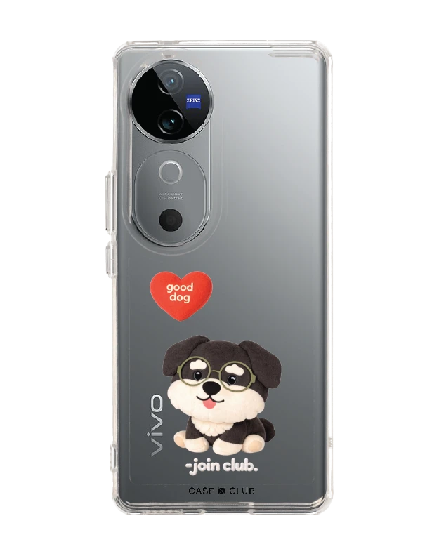 vivo v40 5g clear case join the club heartful schnauzer