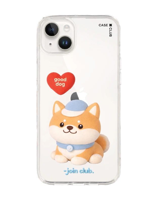 iphone 14 plus clear case join the club heartful shiba
