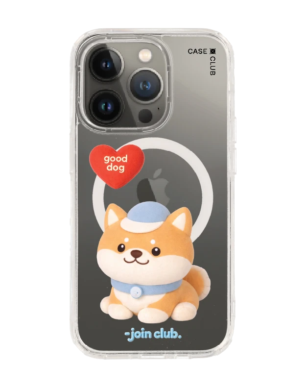 iphone 14 pro clear magsafe join the club heartful shiba