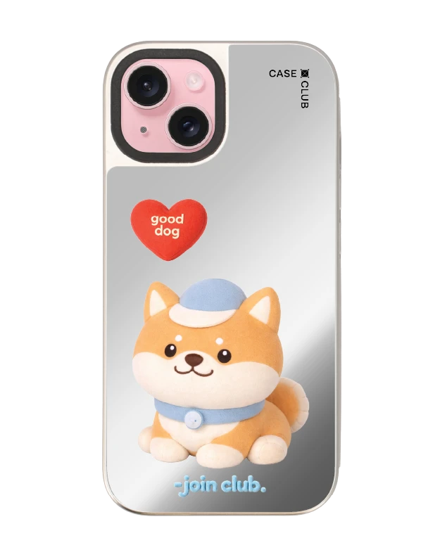 iphone 15 mirror magsafe join the club heartful shiba