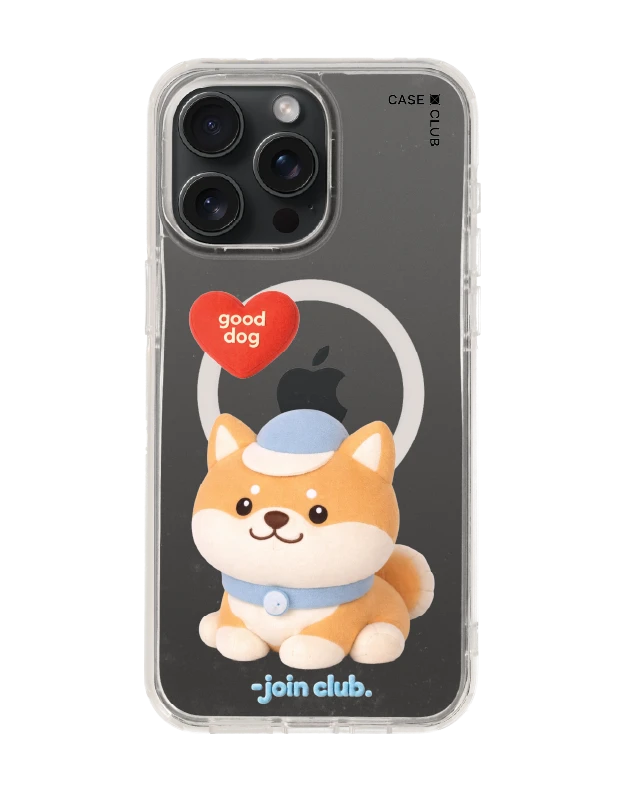 iphone 15 pro max clear magsafe join the club heartful shiba