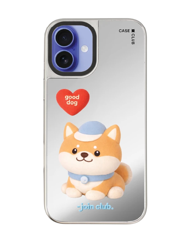 iphone 16 plus mirror case magsafe join the club heartful shiba