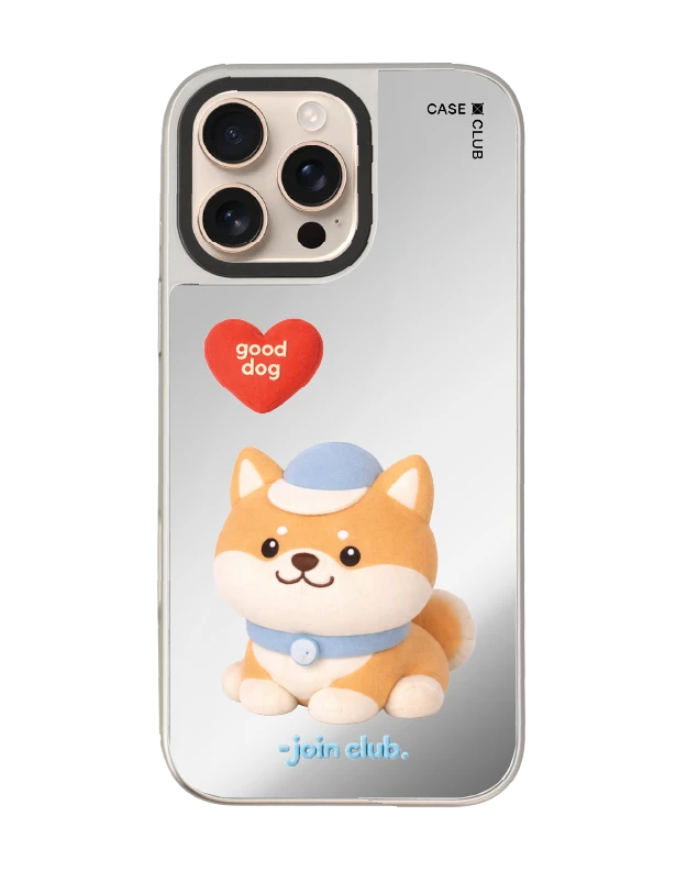 iphone 16 pro max mirror case magsafe join the club heartful shiba