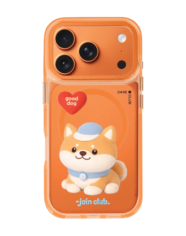 iphone 17 pro clear orange magsafe join the club heartful shiba