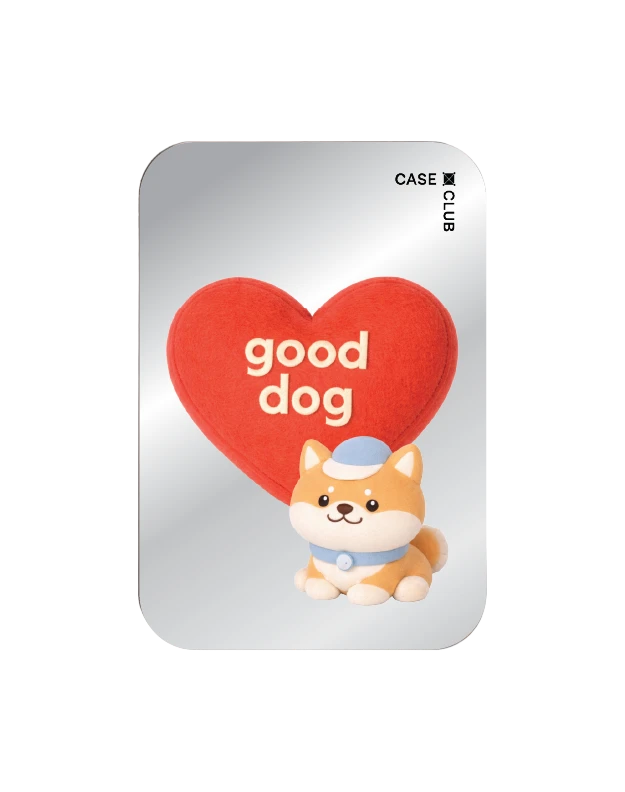 magnetic mirror cardholder stand join the club heartful shiba