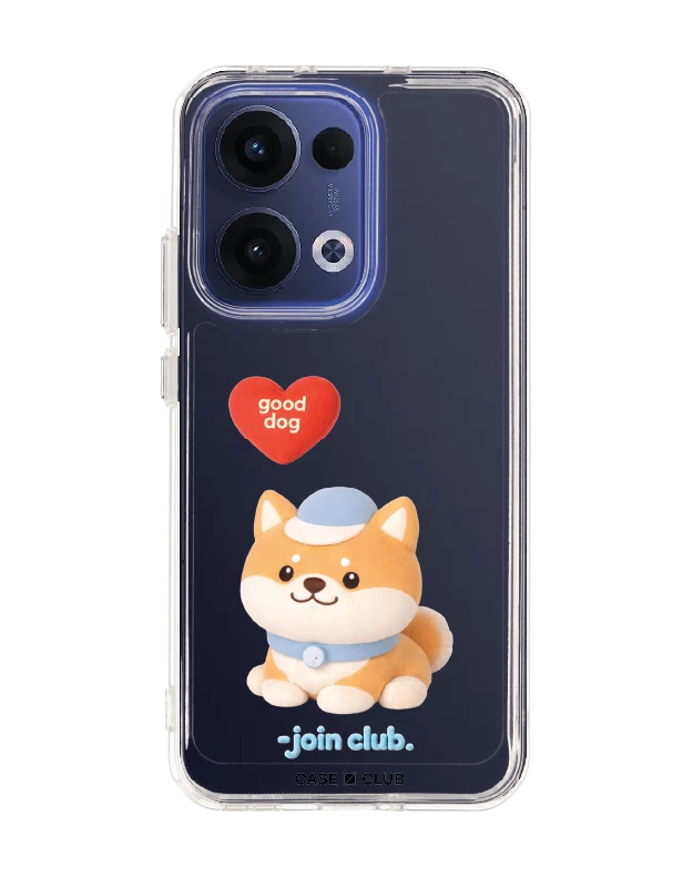 oppo reno 13 clear case join the club heartful shiba