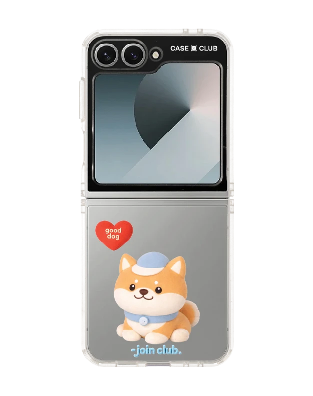 samsung galaxy z flip 6 clear case join the club heartful shiba