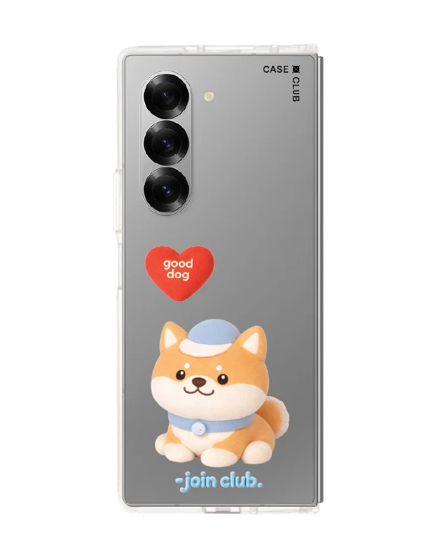 samsung galaxy z fold 6 clear case join the club heartful shiba