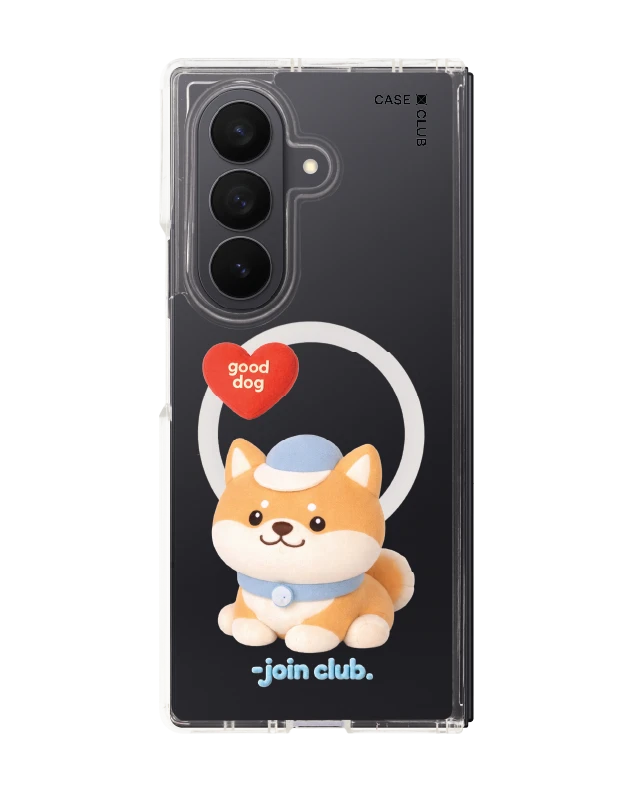 samsung galaxy z fold 7 clear magsafe join the club heartful shiba