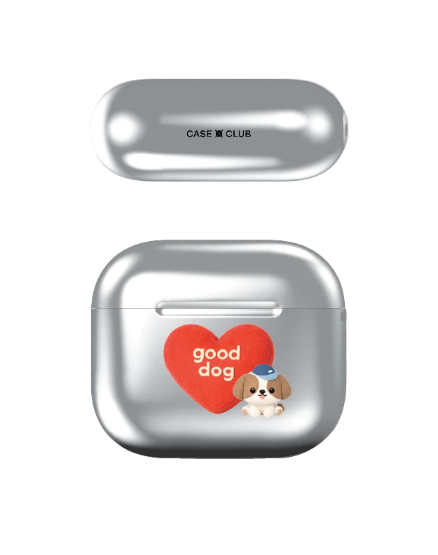 เคสสีเงิน airpods รุ่น 3 join the club heartful ชิสุ