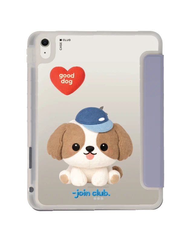 เคสใส ipad air4/5/6/7 11" 2025 (m2/m3) สีม่วง join the club heartful ชิสุ