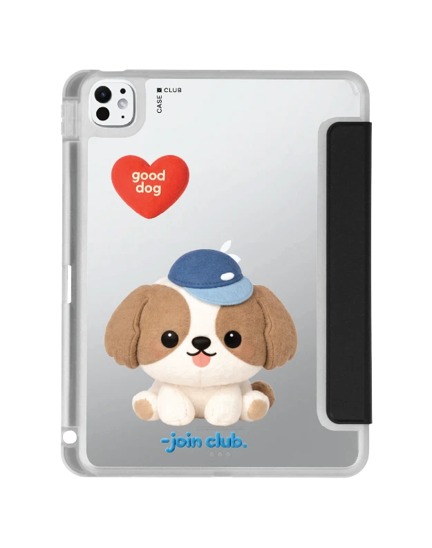 ipad pro 11" (2024) clear black join the club heartful shih tzu