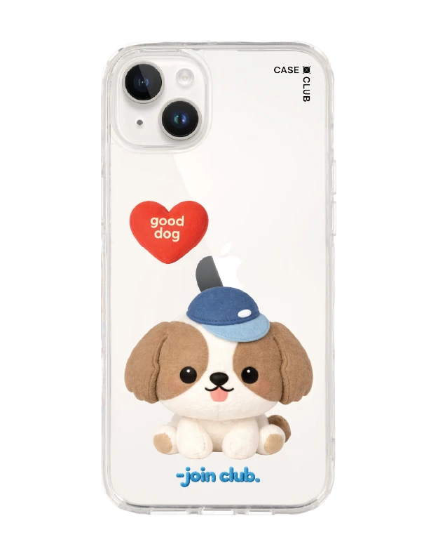 iphone 14 plus clear case join the club heartful shih tzu