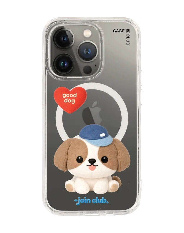 iphone 14 pro clear magsafe join the club heartful shih tzu