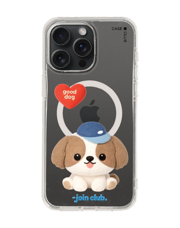 iphone 15 pro max clear magsafe join the club heartful shih tzu