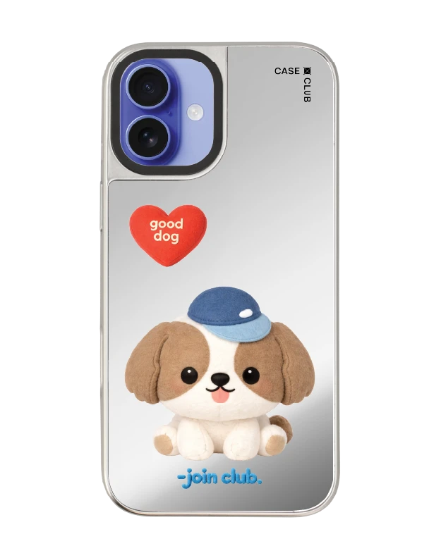iphone 16 plus mirror case magsafe join the club heartful shih tzu