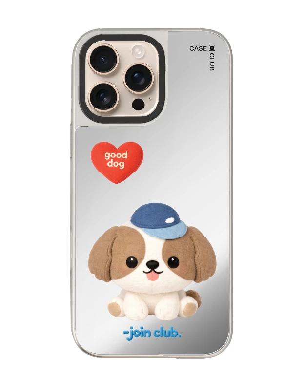 iphone 16 pro max mirror case magsafe join the club heartful shih tzu