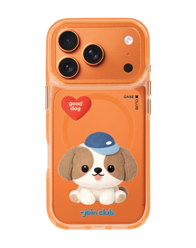 iphone 17 pro clear orange magsafe join the club heartful shih tzu