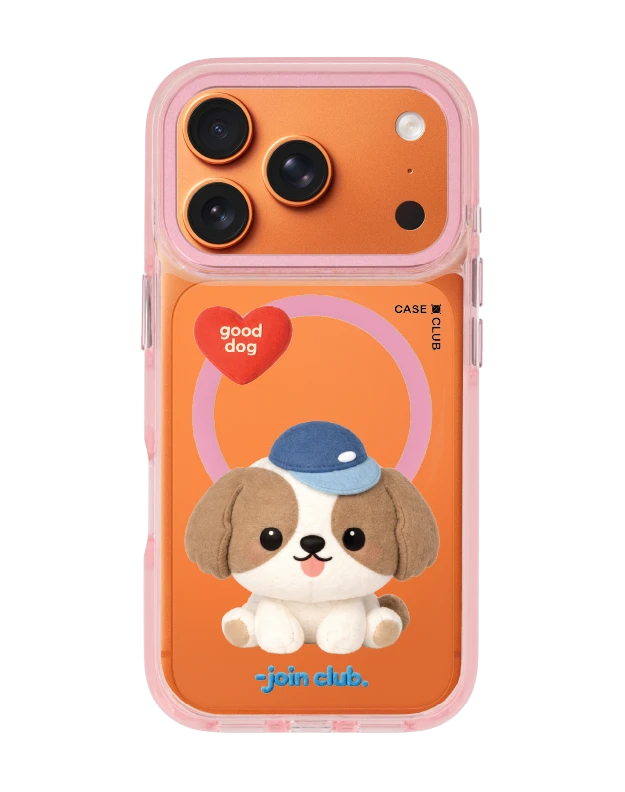 เคสใส iphone 17 pro magsafe สีชมพู jtc heartful ชิสุ