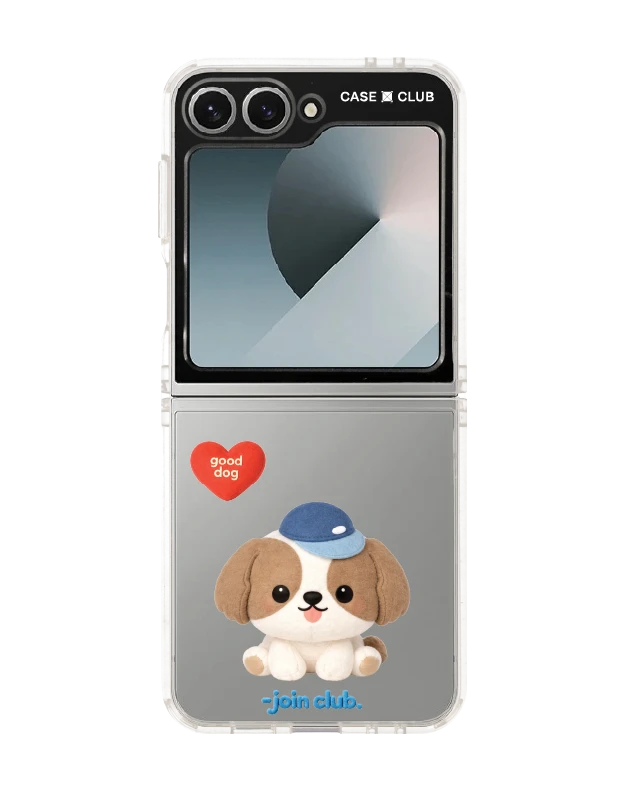 samsung galaxy z flip 6 clear case join the club heartful shih tzu