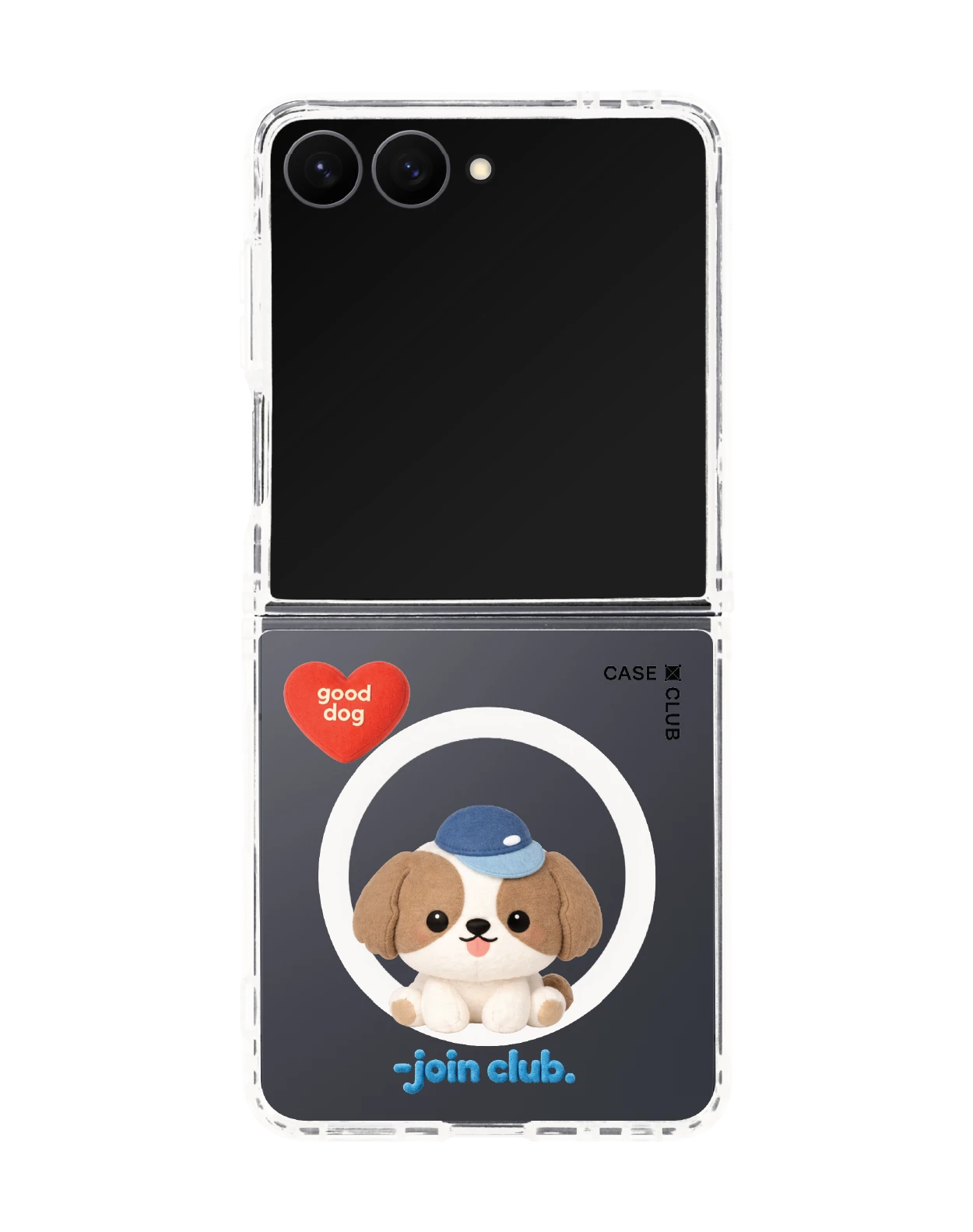 samsung galaxy z flip 8 clear magsafe join the club heartful shih tzu