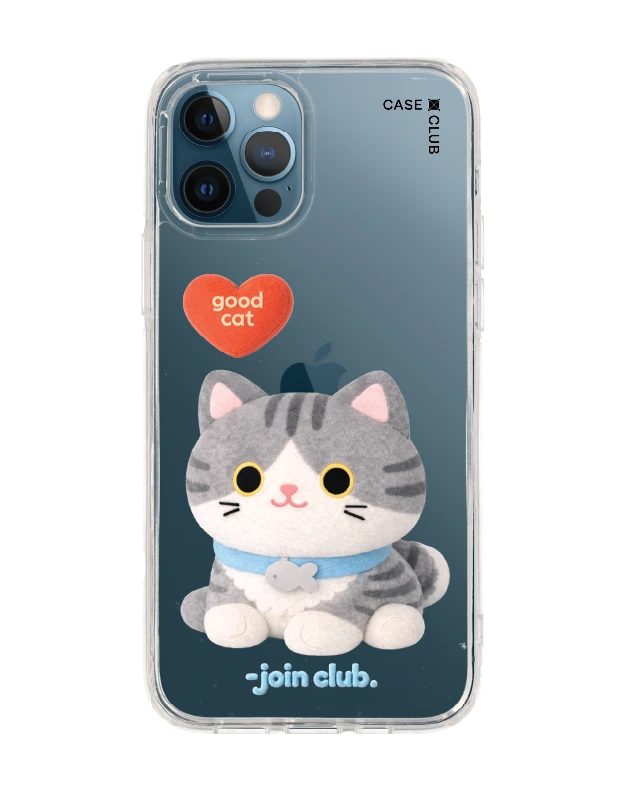 เคสใส iphone 12/12 pro join the club heartful แมวลายสลิด