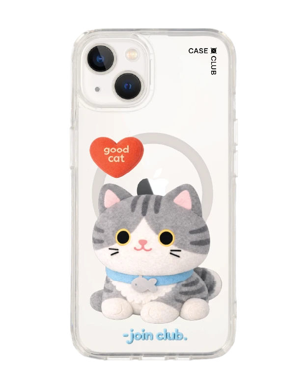 เคสใส iphone 13 magsafe join the club heartful แมวลายสลิด