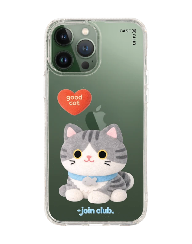 เคสใส iphone 13 pro max join the club heartful แมวลายสลิด