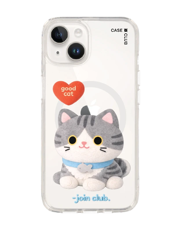 เคสใส iphone 14 magsafe join the club heartful แมวลายสลิด