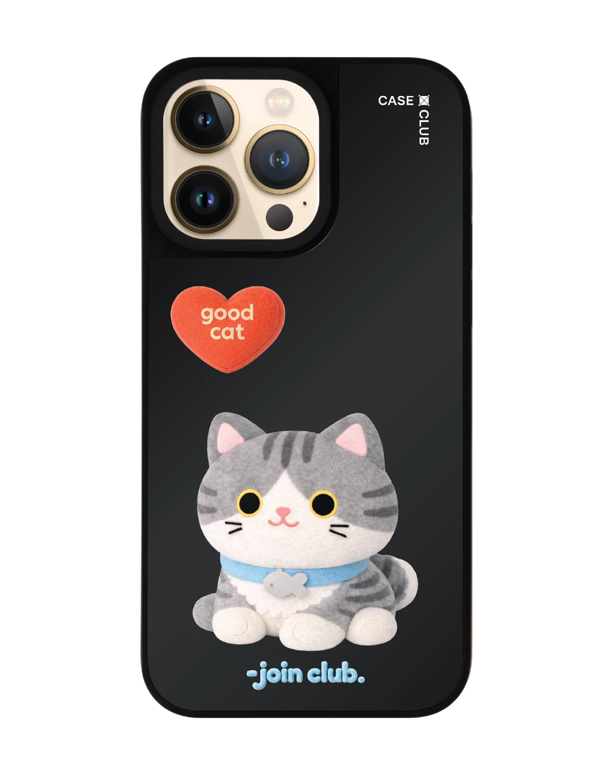 เคสกระจก iphone 14 pro max matte magsafe join the club heartful แมวลายสลิด