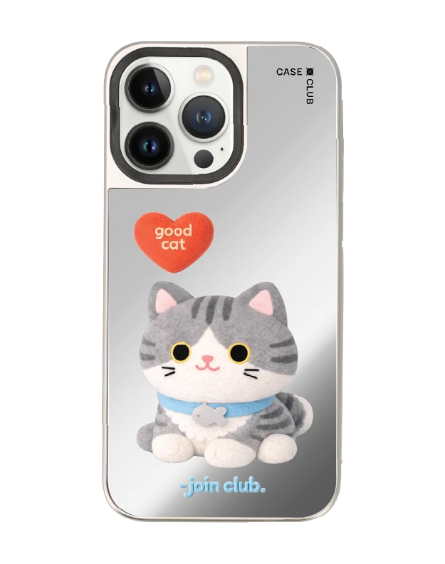 iphone 14 pro max mirror magsafe join the club heartful tabby cat
