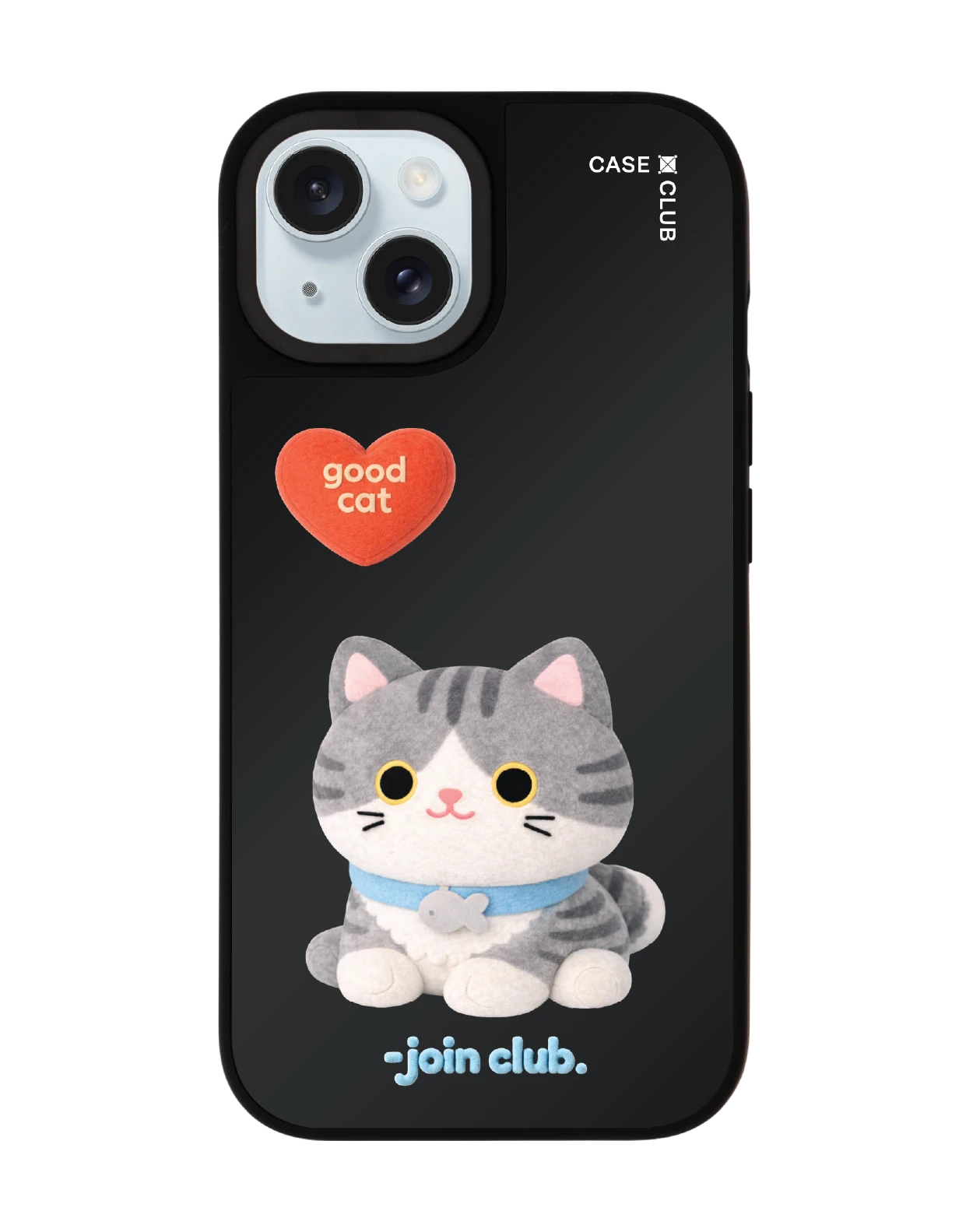 เคสกระจก iphone 15 matte magsafe join the club heartful แมวลายสลิด