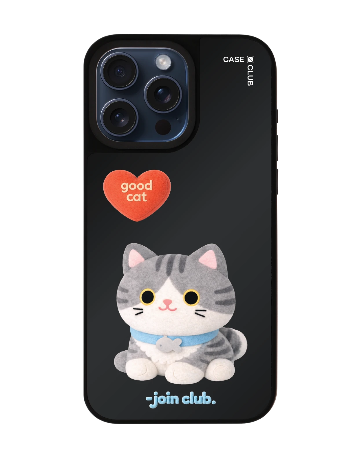 เคสกระจก iphone 15 pro max matte magsafe join the club heartful แมวลายสลิด