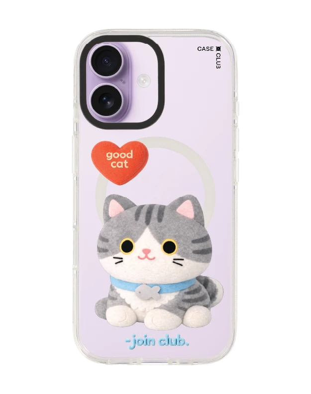 iphone 17 clear case magsafe shield join the club heartful tabby cat