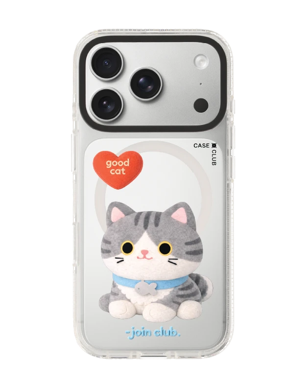 iphone 17 pro clear case magsafe shield join the club heartful tabby cat