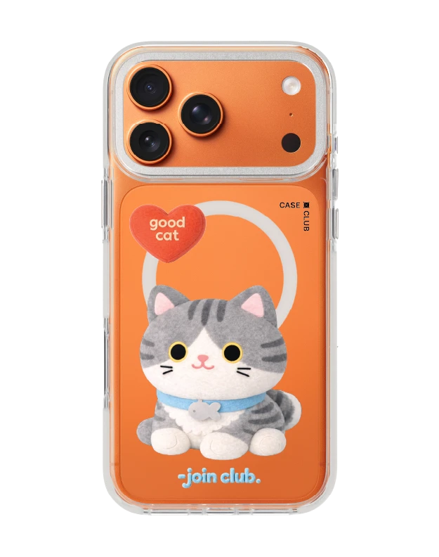 เคสใส iphone 17 pro max magsafe สีขาว join the club heartful แมวลายสลิด