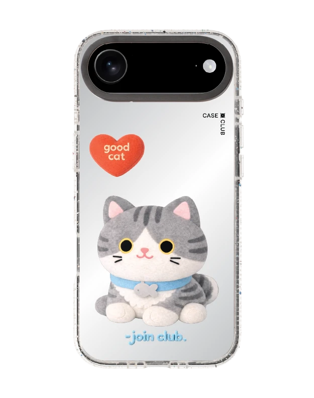 iphone air clear mirror magsafe join the club heartful tabby cat