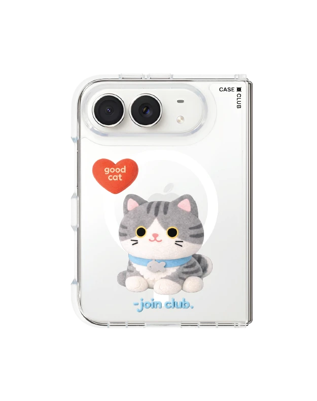 iphone duo clear magsafe join the club heartful tabby cat
