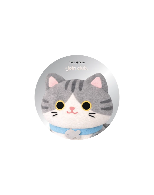 mirror popgrip join the club heartful tabby cat