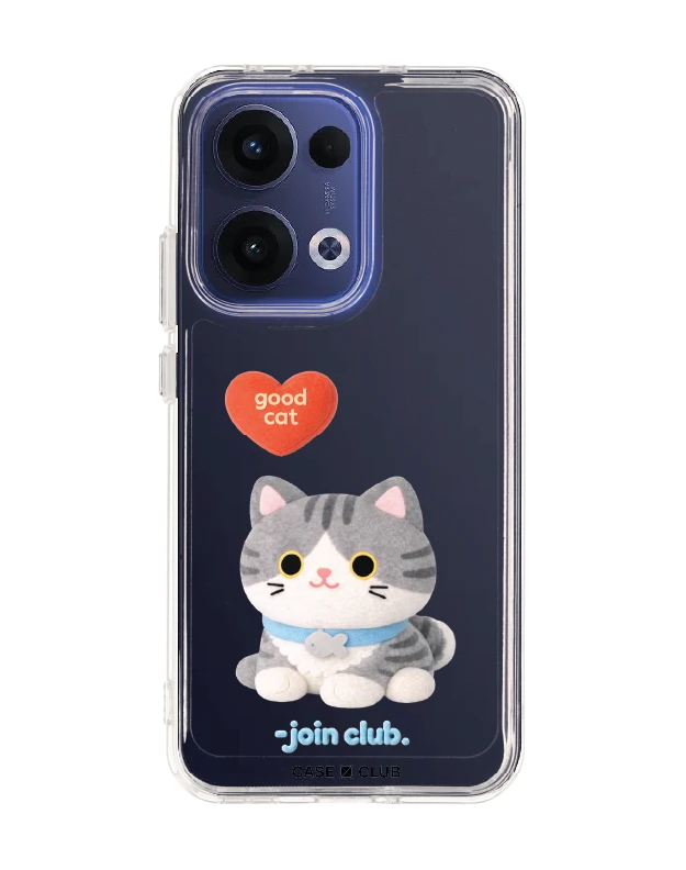 oppo reno 13 clear case join the club heartful tabby cat