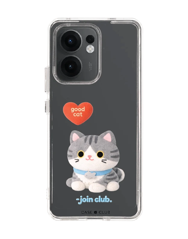 เคสใส oppo reno 13f join the club heartful แมวลายสลิด