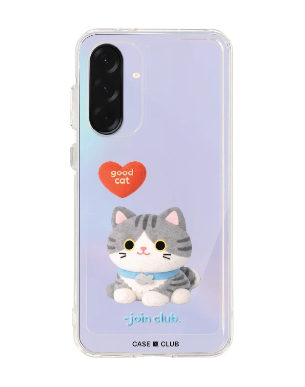 samsung galaxy a36 clear case join the club heartful tabby cat