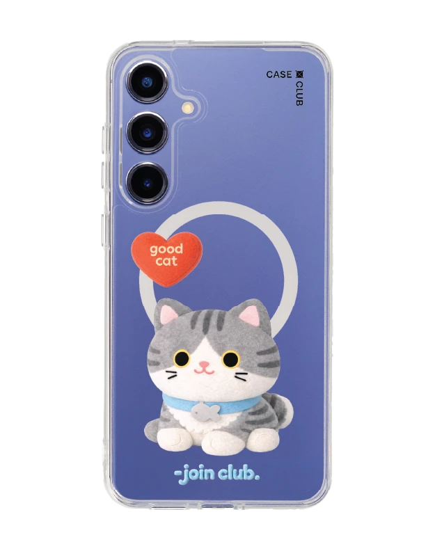 samsung galaxy s25 plus clear magsafe join the club heartful tabby cat