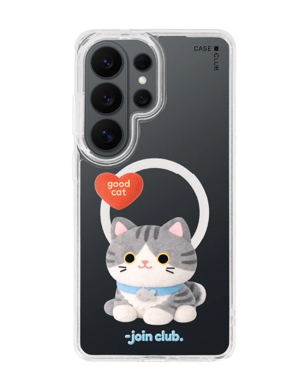 samsung galaxy s26 ultra clear magsafe join the club heartful tabby cat