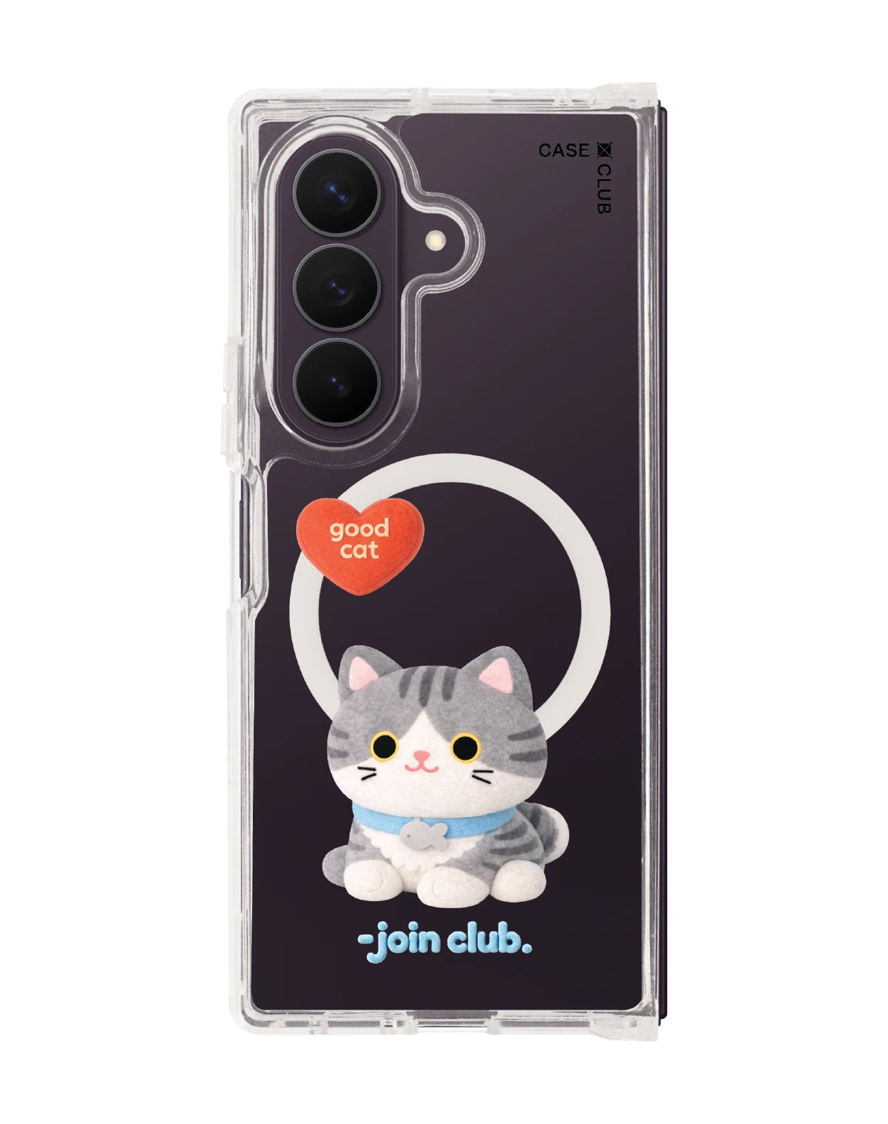 เคสใส samsung galaxy z fold 8 ultra magsafe jtc heartful แมวลายสลิด