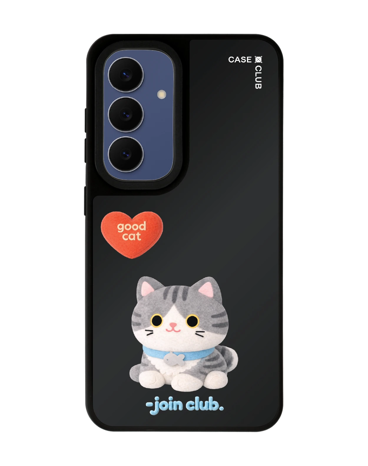 samsung s24 matte black mirror magsafe join the club heartful tabby cat