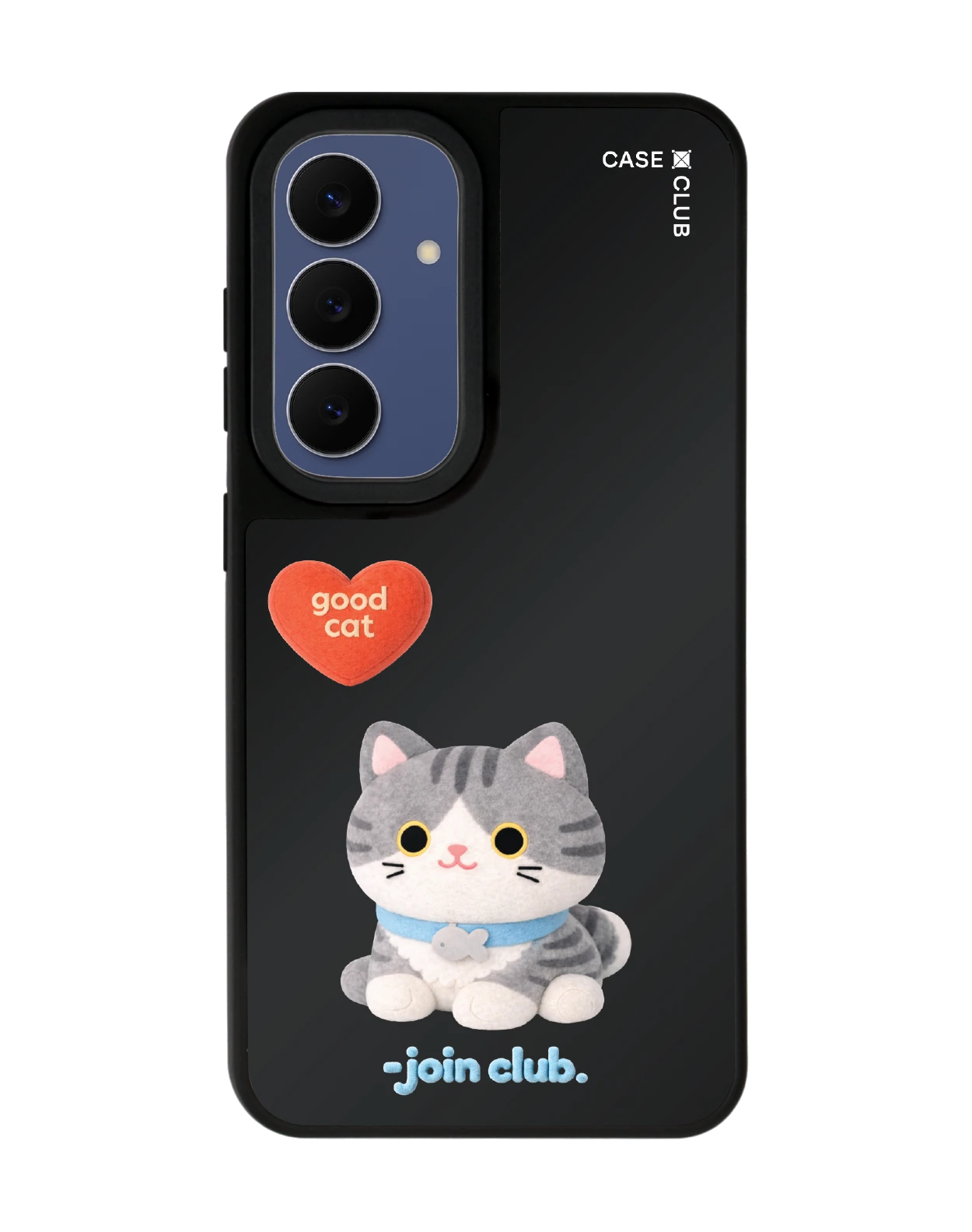 samsung s25 matte black mirror magsafe join the club heartful tabby cat